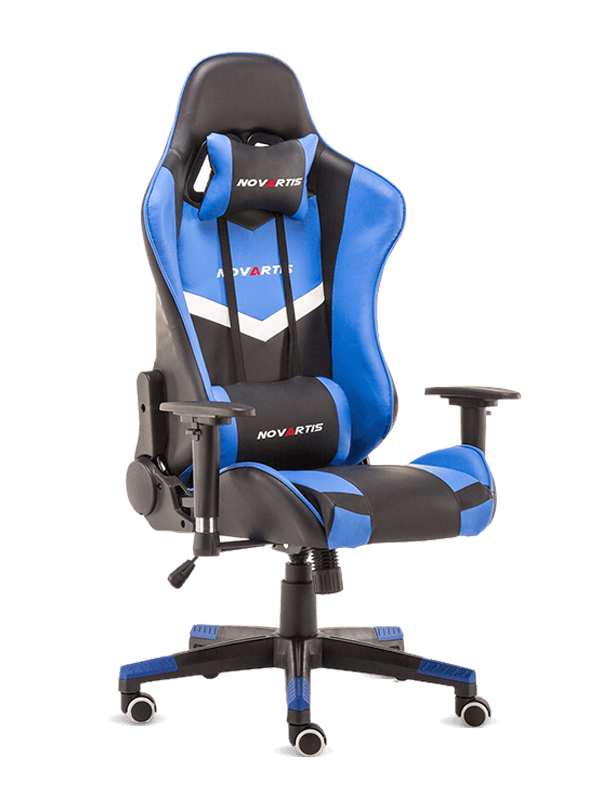 Professionel Fremstilling Billig PU PVC Blå Racing Gaming Stol 
