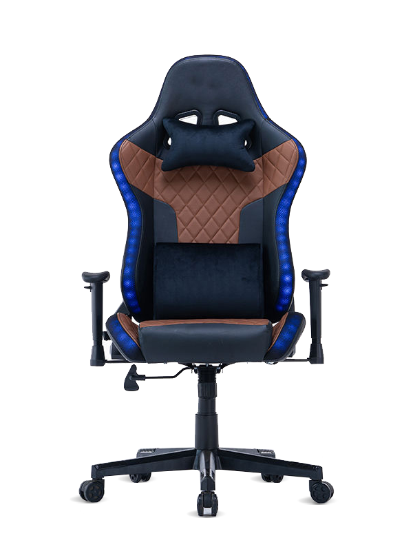 God kvalitets justerbart armlæn custom gaming stol med rgb led lys 